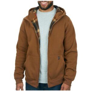 Coleman Men's Fleece Lined Full Zip Hoodie Sweatshirt Jacket Brown Medium NWT